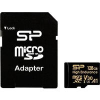 Silicon-Power Golden Series High Endurance microSDXC SP128GBSTXDV3V1HSP 128GB (с адаптером)