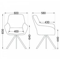 Седия Virginia (ткань темно-серый MQ001-5/черный) Image #5