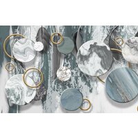 ФабрикаФресок Перья и мраморные круги 924270 (400x270)