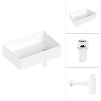 Lauter 21518-1 + клапан 21190W + сифон 21635W (белый матовый) Image #1