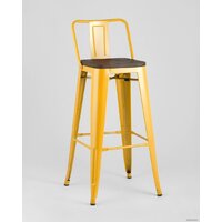 Stool Group Tolix со спинкой YD-H765E-W LG-06 (желтый глянцевый/темное дерево) Image #2