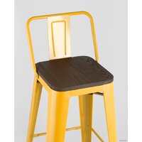 Stool Group Tolix со спинкой YD-H765E-W LG-06 (желтый глянцевый/темное дерево) Image #7