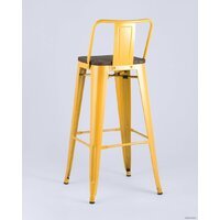 Stool Group Tolix со спинкой YD-H765E-W LG-06 (желтый глянцевый/темное дерево) Image #5