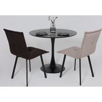 AksHome Рубик U (Velutto 08 серо-бежевый велюр/черный) Image #4