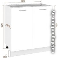 Кортекс-мебель Корнелия Лира НШ80р без столешницы (венге) Image #2