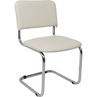 AksHome Славия (кремовый кожзам/хром)