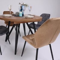 AksHome Congo New 90025 (капучино велюр G062-11/черный) Image #3