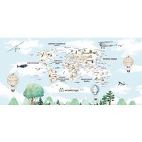 ФабрикаФресок Детская карта с лесом 314200 (400x200)