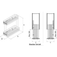 Starax 200 S-2426-C (левое крепление, хром) Image #3