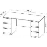 Mio Tesoro Кастор 6 ящиков 151x65 2.03.06.040.5 (дуб венге) Image #5