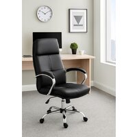 AksHome Немига 1 (кожа натуральная Black/основание хром) Image #14