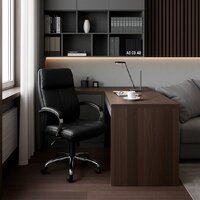 AksHome Немига 1 (кожа натуральная Black/основание хром) Image #16