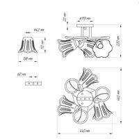 Элетех Бонни 131 НПБ 01-3х60-205 Е27 1005404778 (белый/золото) Image #2