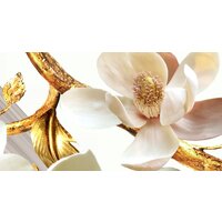 ФабрикаФресок 3D Абстракция. Золотые Цветы. Бабочки и Колонны 1024270 (400x270) Image #2