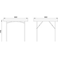 AksHome складной пластиковый квадратный 86 (белый) Image #3