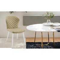 DikLine DikLine 239М (кож/зам бежевый/ножки белые)