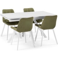 Notta Вилли 140/200x80 (белый мрамор/белый) Image #9