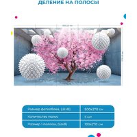 ФабрикаФресок 3D Шары на фоне сакуры 835270 (500x270) Image #5