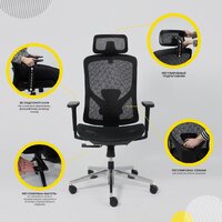 AksHome Magnus (сетка, черный/алюминий) Image #4