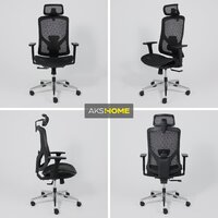 AksHome Magnus (сетка, черный/алюминий) Image #3