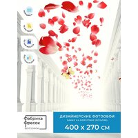 ФабрикаФресок 3D Абстракция. Бабочки. Колонны и Розы 1034270 (400x270) Image #4