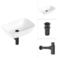 Lauter 21454 + клапан 21190B + сифон 21635B (черный матовый)