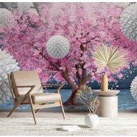 ФабрикаФресок 3D Шары на фоне сакуры 833270 (300x270) Image #4