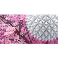 ФабрикаФресок 3D Шары на фоне сакуры 833270 (300x270) Image #2