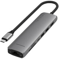 Satechi 7-in-1 USB-C Slim Multiport Adapter with Ethernet ST-P7SM (серый)
