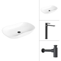 Lauter 21570 + Reef 21CK8678BS с сифоном 21635B (черный матовый)