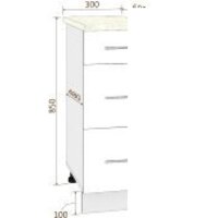 Кортекс-мебель Корнелия Лира НШ30р3ш (венге светлый/марсель) Image #5