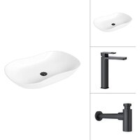 Lauter 21570 + Cascade 21СК0655BS с сифоном 21635B (черный матовый)