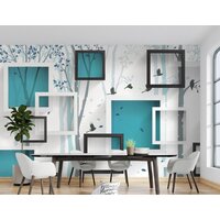 ФабрикаФресок Бирюзовые квадраты 634270 (400x270) Image #4