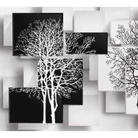 ФабрикаФресок 3D Абстракция Дерево Инь-Янь 933270 (300x270)