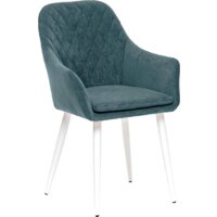 Leset Слим с подлокотниками (белый/велюр темно-зеленый)