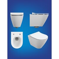 Cersanit City Smart CO DPL EO Slim (с кнопкой Twins 63535 белый/золото) Image #11