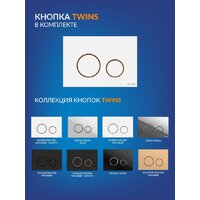 Cersanit City Smart CO DPL EO Slim (с кнопкой Twins 63535 белый/золото) Image #13