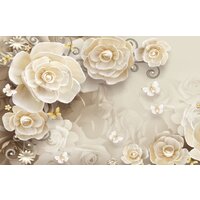 ФабрикаФресок 3D Цветы с бабочками 874270 (400x270) Image #1