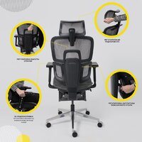 AksHome Enigma (сетка, серый/алюминий с подставкой) Image #4