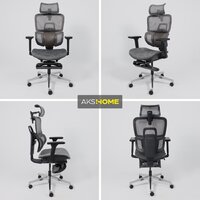 AksHome Enigma (сетка, серый/алюминий с подставкой) Image #3