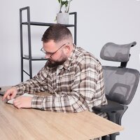 AksHome Enigma (сетка, серый/алюминий с подставкой) Image #13