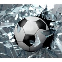 ФабрикаФресок Футбольный мяч разбивает стекло 713270 (300x270)
