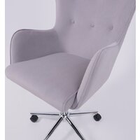 AksHome Bella XL (chrome Kiton 722 Smoke велюр/светло-серый) Image #15