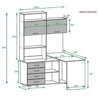 Памир ПКС-11 правый (дуб сонома/белый глянец) Image #5