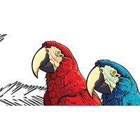 ФабрикаФресок Контрастные фламинго и попугаи 284270 (400x270) Image #2