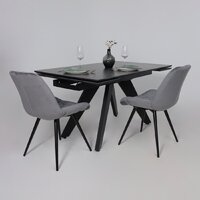 Lepremo AV 2122 МДФ+керамика раздвижной 1400-2000x850 (черный матовый Shakespeare/черный) Image #5