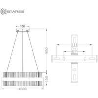 Estares Sofia 100W R-APP-500x1000-Gold/Clear-220-IP20_Ч Image #7