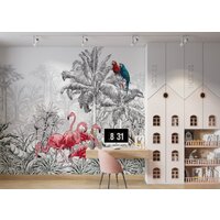 ФабрикаФресок Контрастные фламинго и попугаи 283270 (300x270) Image #5