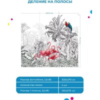 ФабрикаФресок Контрастные фламинго и попугаи 283270 (300x270) Image #6