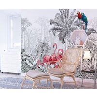 ФабрикаФресок Контрастные фламинго и попугаи 283270 (300x270) Image #4